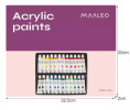 Farby akrylowe 24szt.- 12ml. Maaleo