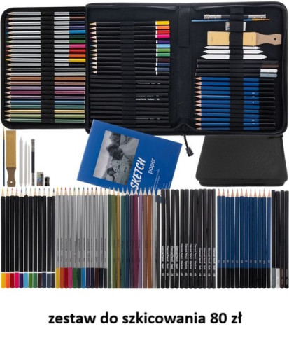 Zestaw do szkicowania 74szt. Maaleo