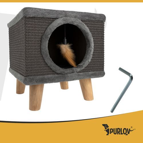 Legowisko dla kota - domek na nóżkach Purlov