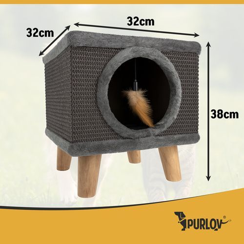 Legowisko dla kota - domek na nóżkach Purlov