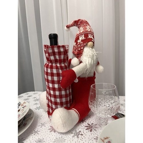 Skrzat świąteczny z torbą na butelkę