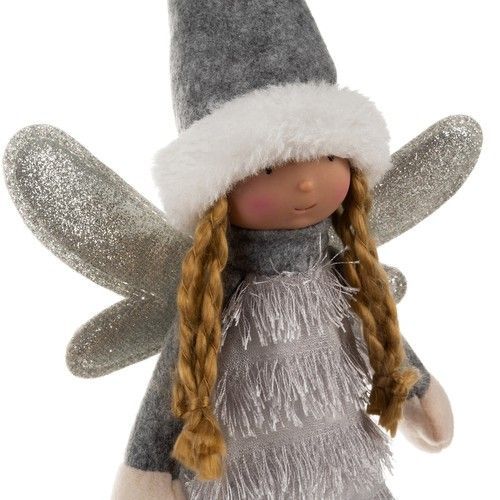 Wróżka- figurka świąteczna szara