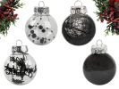 Bombki choinkowe na choinkę 6cm zestaw 24szt święta czarne świąteczne