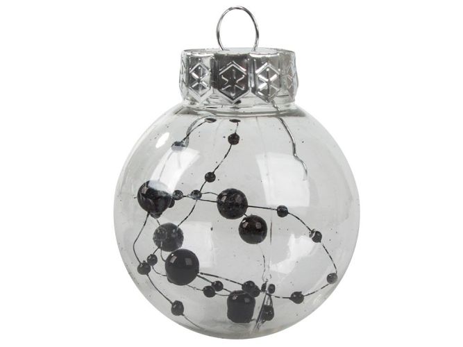 Bombki choinkowe na choinkę 6cm zestaw 24szt święta czarne świąteczne