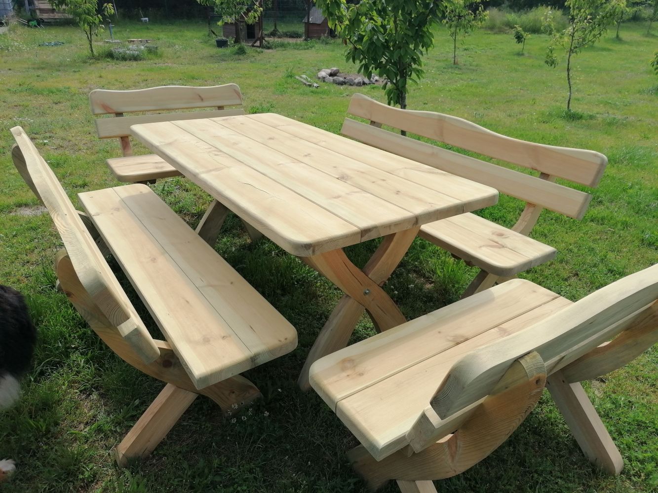 Zestaw mebli ogrodowych, meble ogrodowe 200 cm