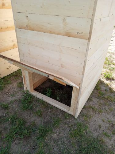 Wychodek na budowę działkę toaleta drewniana WC szelet sławojka