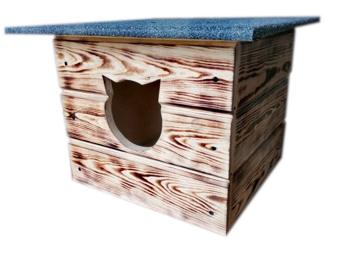 Ocieplana buda dla kota, domek dla kota