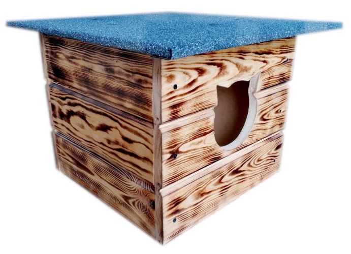 Ocieplana buda dla kota, domek dla kota