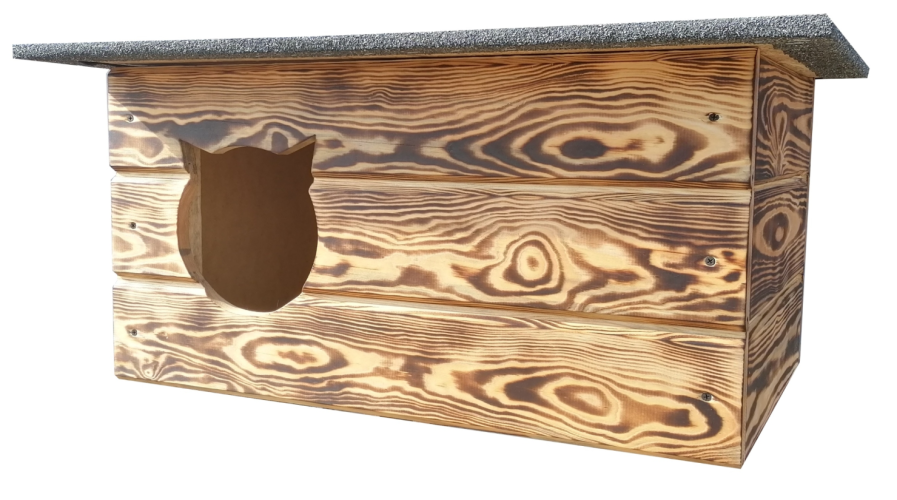 Ocieplana buda dla kota, budka domek dla kota