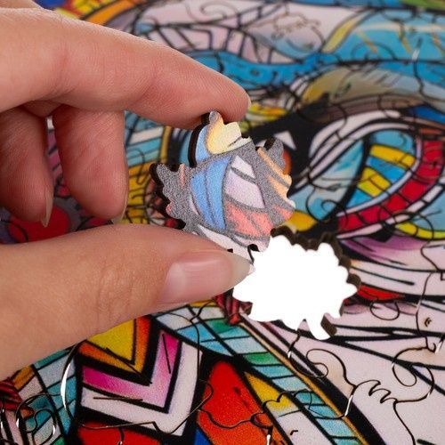 Puzzle drewniane Wilk