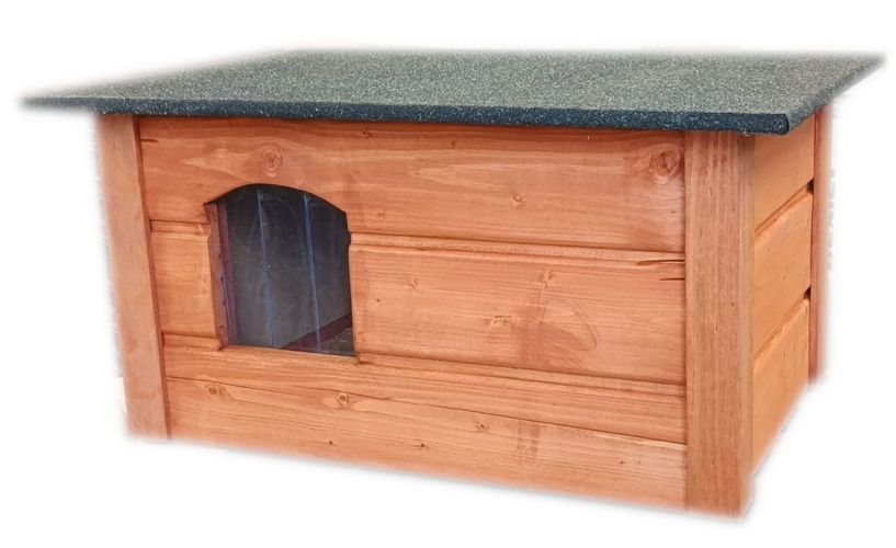 Ocieplana budka dla kota, buda domek dla kota