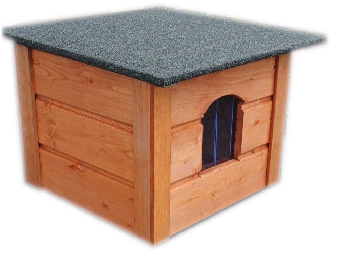 Ocieplana buda domek dla kota, buda dla kota z kurtyną