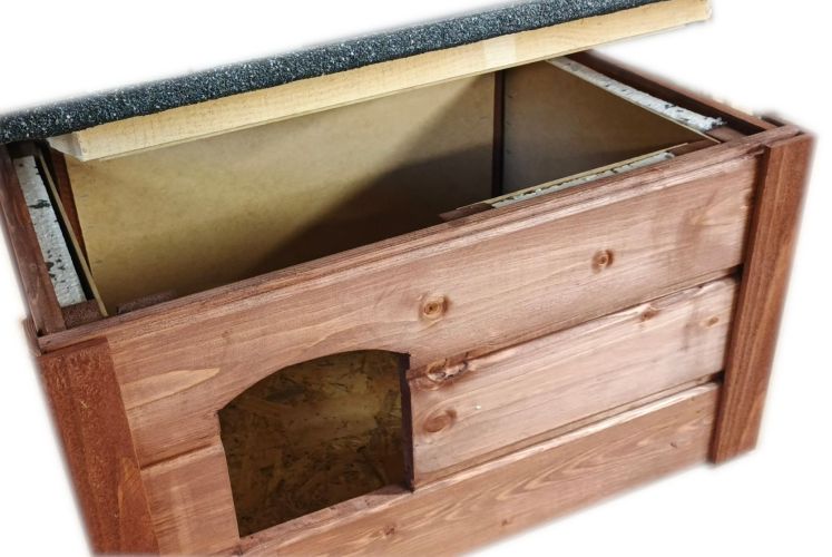 Ocieplana buda domek dla kota, buda dla kota