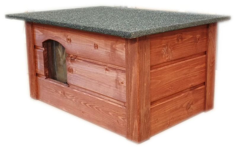 Ocieplana budka dla kota, buda domek dla kota