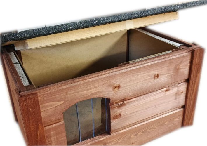 Ocieplana budka dla kota, buda domek dla kota