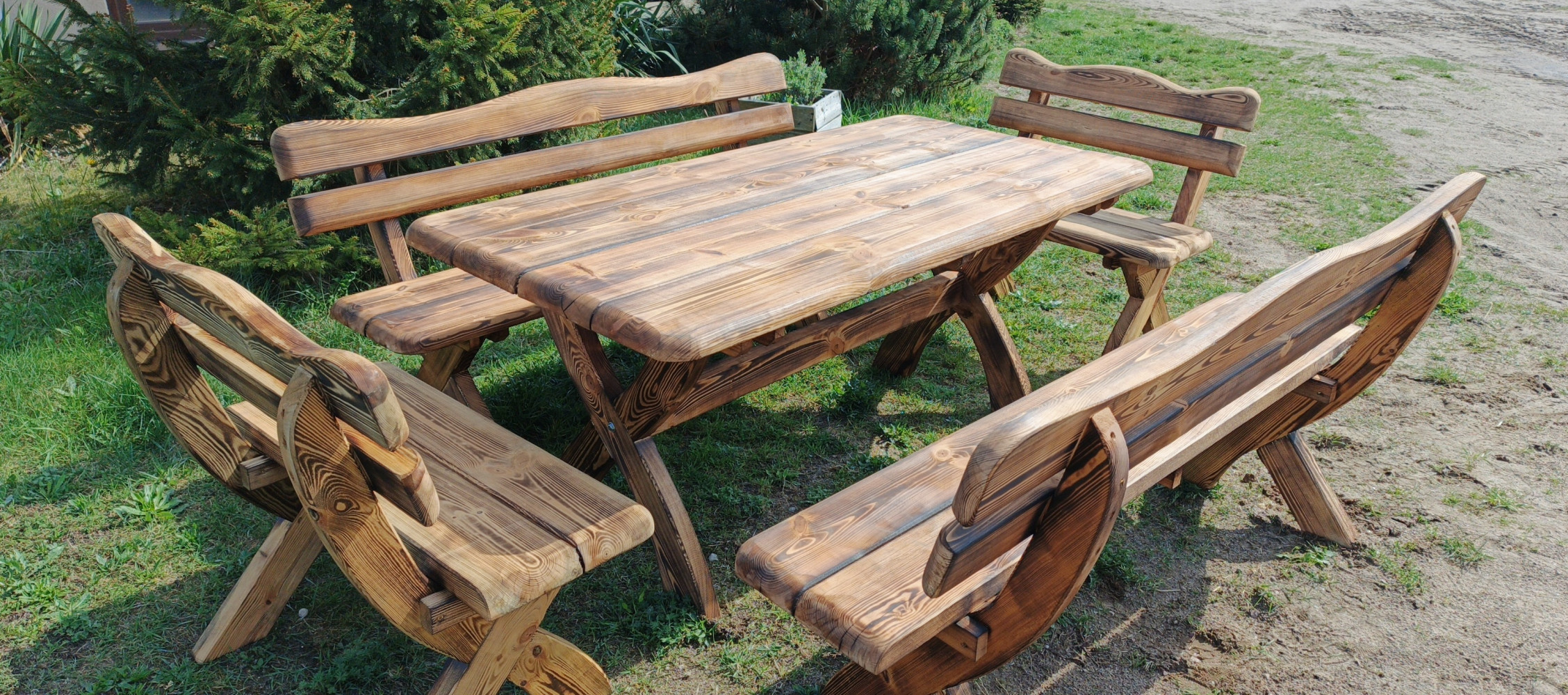 Meble ogrodowe, zestaw mebli ogrodowych 160x80 cm