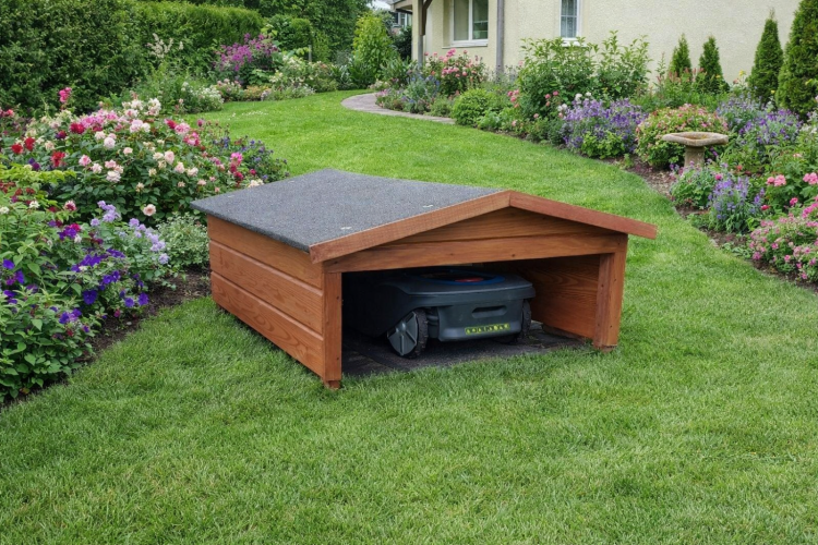 Garaż domek dla robota koszącego, garaż dla kosiarki