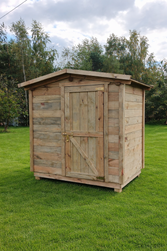 Drewniana szopa narzędziowa, narzędziówka, domek na narzędzia